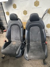 AUDI TT MK2 FRONT SEAT BLACK HALF LEATHER PAIR 8J VAN CONVERSION 06-14