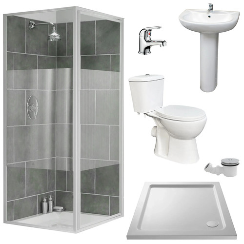 800mm shower suite white - 800mm,