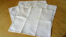 SET OF 4 VINTAGE EMBROIDERED