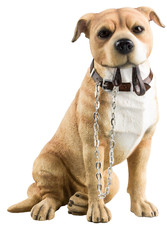 Tan / Fawn Staffordshire Bull Terrier Dog Ornament Walkies Collectable Dogs 