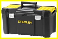 Essential 19" Toolbox with Metal Latches, Durable Black/Yellow, STANLEY