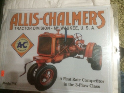 Allis chalmers tin sign - ,