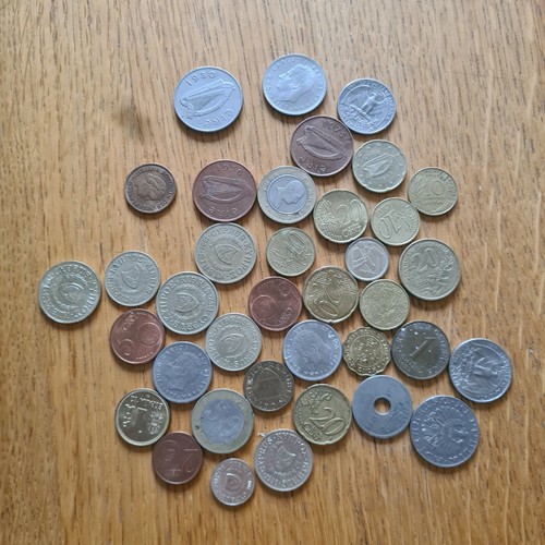 Old foreign coins - old,