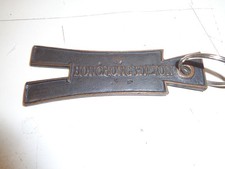 Hong Kong Hilton Hotel Vintage Bronze room key ring tag fob