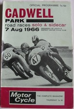 CADWELL 7 Aug 1966 Motorcycle Races Solo Sidecar Official Programme