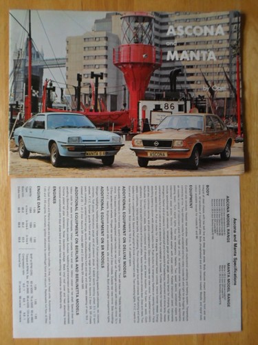 Opel ascona manta orig 1976 - manta,