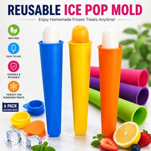 Reusable ice cream molds - cream,