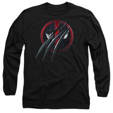 Deadpool Wolverine Wolverine Claws Deadpool Long Sleeve T-Shirt S-2XL, Black