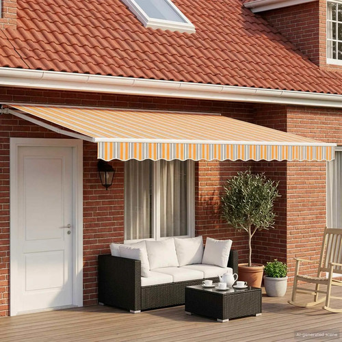 Manual awning frame with leds - frame,