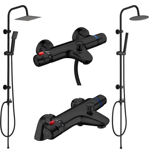 Matte black thermostatic - black,