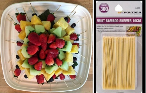 10cm fruit bamboo skewers - 10cm,