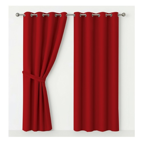 Eyelet blackout curtains pair - blackout,
