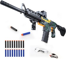 Electric Toy Gun for Boys, Realistic Toy Foam Blaster Gun with Scope 20 Soft Bu
