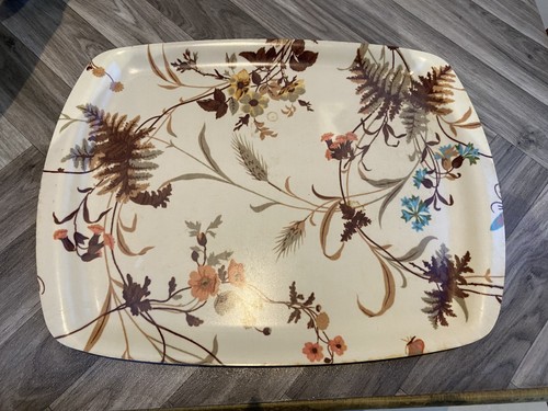 Vintage thetford floral tray - thetford,