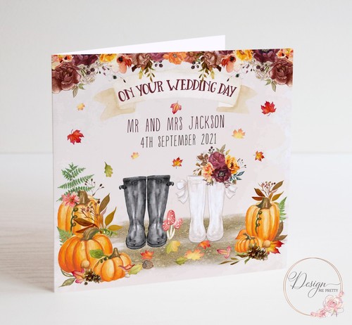 Autumn wedding card - autumn,