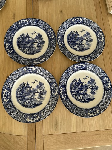 Olde alton willow pattern - alton, blue