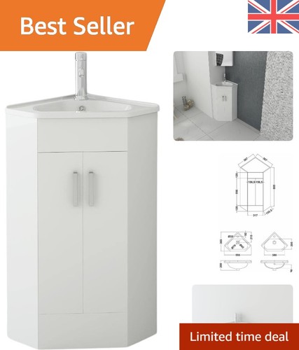 Elegant white corner basin - elegant,