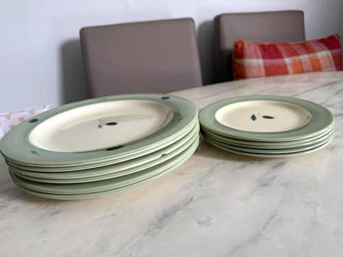 Poole pottery olive green - green, &