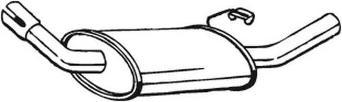 Rear muffler fits ford escort - muffler, fits: