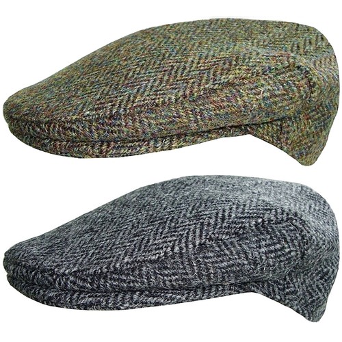 Harris tweed flat cap peaked - cap,