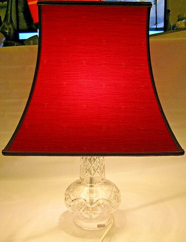 Crystal lead cut table - lead, lamp