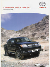 Toyota Commercials Prices & Options 2008-09 UK Market Brochure Hiace Hilux Dyna