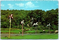 Colorful antique carousel horses, Sterling Forest Gardens - Tuxedo, New York
