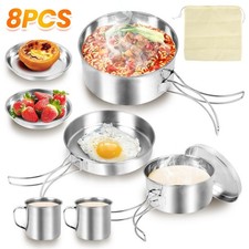 8Pcs Stainless Steel Cookware