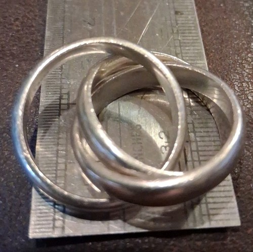 Triple sterling silver ring - sterling,