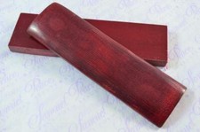 Pair of Maroon Red Canvas Micarta Knife Scales Knife Making Parts Micarta Blanks