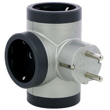 Legrand Schuko Outlet 3-Outlet Strip Grey Distributor T-Mold Distributor