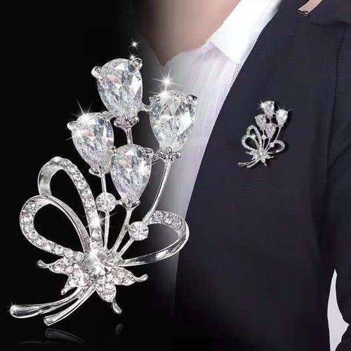 White crystal flower bouquet - crystal,