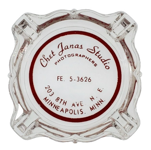 Vintage glass ashtray chet - glass,