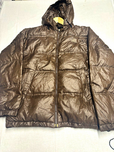 Adidas mens brown hooded down - mens,