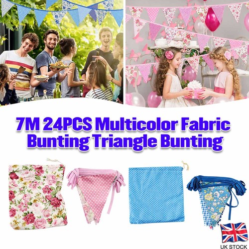 Shabby chic fabric - 7m, bunting