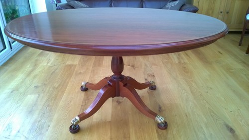 Brazilian mahogany oval dining - mahogany,