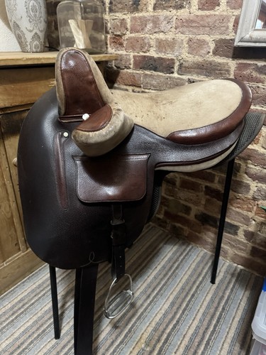 English leather side saddle - leather,