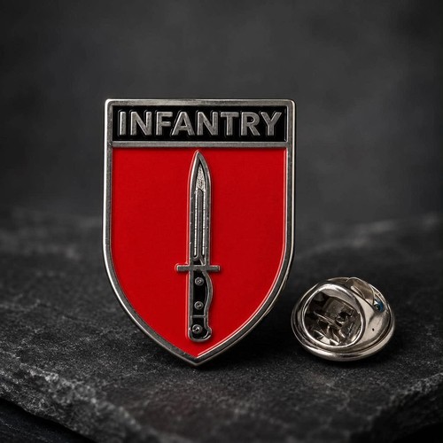 Infantry enamel pin badge - enamel,