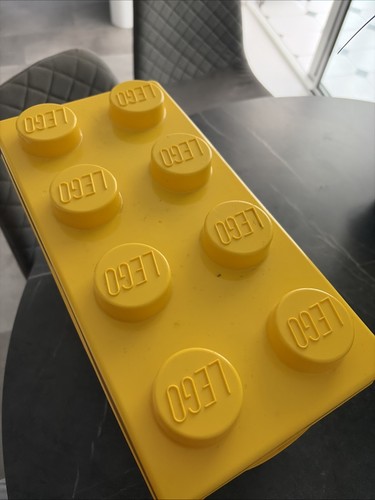 Yellow lego storage - storage, bucket