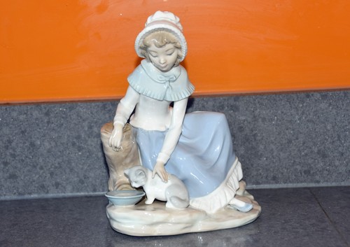 Lladro nao porcelain girl - porcelain,