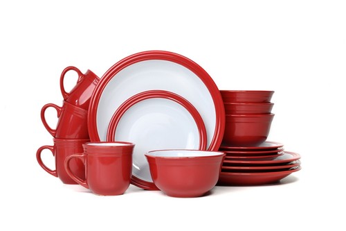 16pc camden red dinner - dinner, set