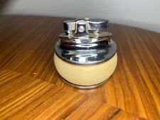 Vintage Rolstar Petrol Table Lighter - Chrome with cream band