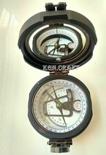 Vintage Brunton Pocket transit Compass Nautical geological with black leather