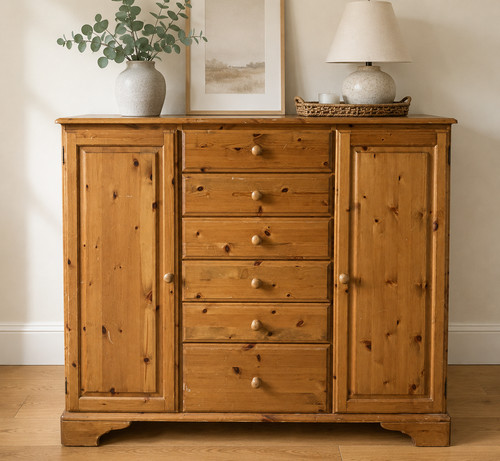 Ducal pine sideboard cabinet - pine,