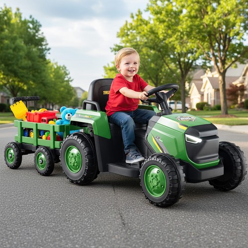 Kids ride tractor 12v - ride,