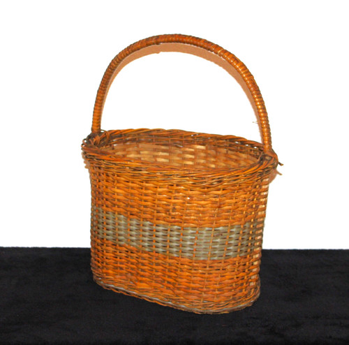 Old gdr woven basket - gdr, oval