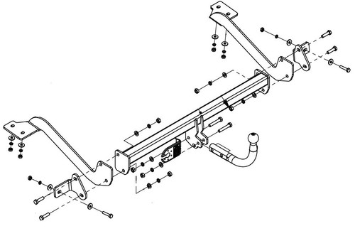 Swan neck tow - neck, for