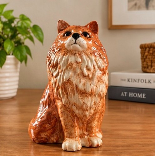 Beswick persian ginger cat - /,