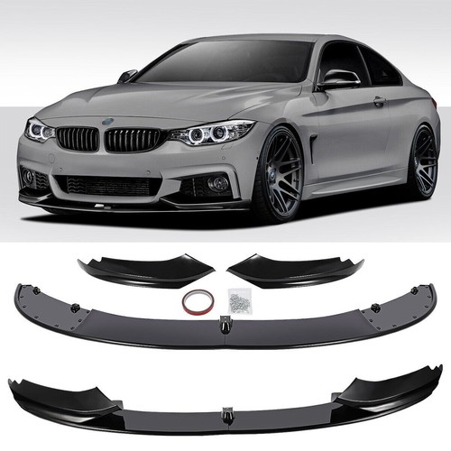 Gloss black front splitter for - black,
