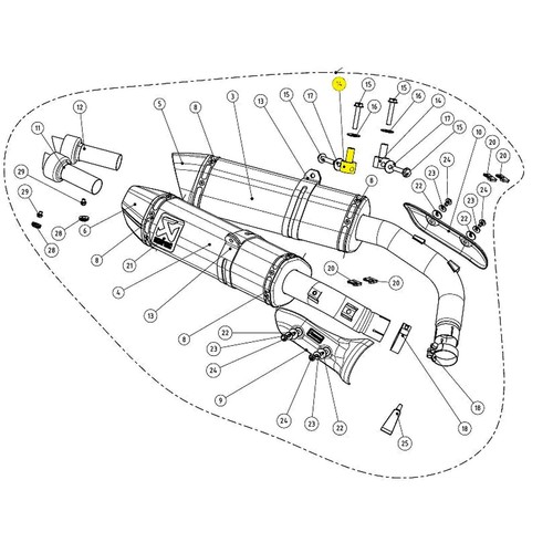 Akrapovic aluminum exhaust - aluminum,